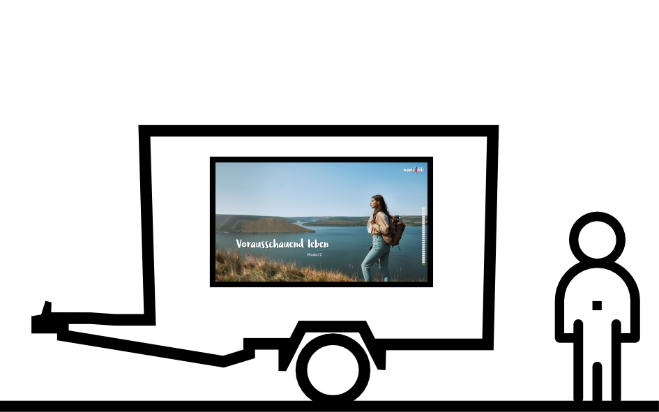 Symbol Powerpoint auf Monitor mit Umriss Anhänger