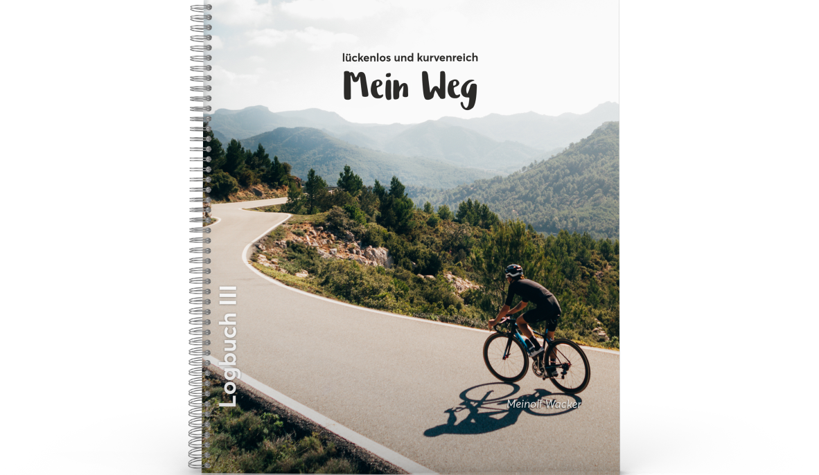 Logbuch-Cover (Radfahrer) Mein Weg