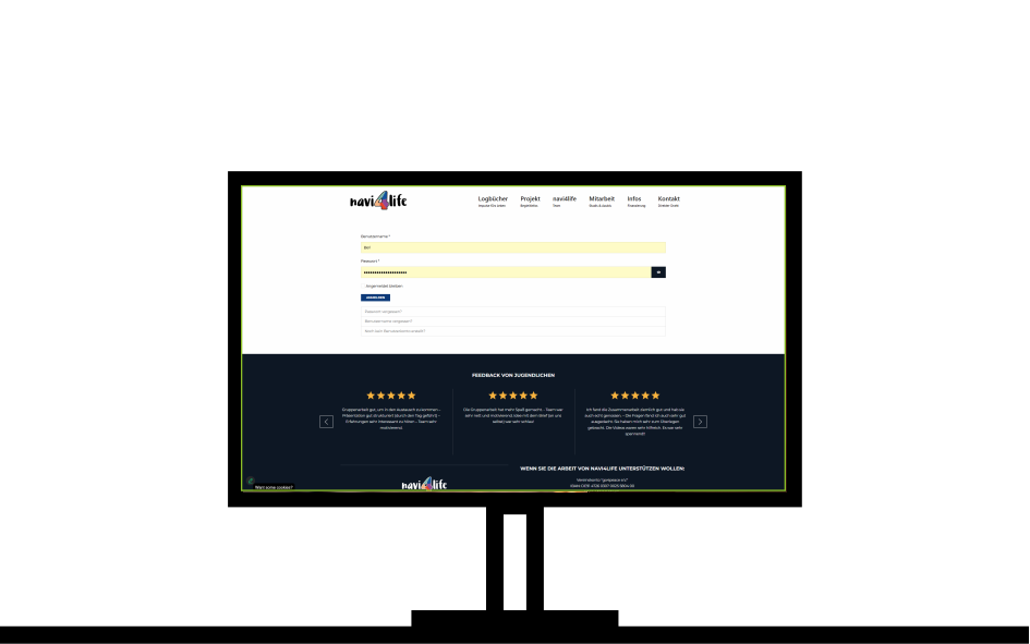 Symbolbild: Monitor mit geöffneter Website 2